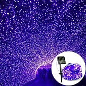 cheap Solar String Lights-1pcs 50/100/300leds Halloween Solar Lights, Outdoor Fairy Garland String Lights, Waterproof Garden Festoon Lamp, Halloween Yard Patio Party Decoration