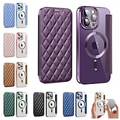 preiswerte Handyhülle für iPhone-Handyhülle für iPhone 16e Apple AirTag iPhone 16 iPhone 15 Pro Max Plus 14 13 12 11 Wallet Case mit Magsafe transparentem Kartensteckplatz Retro TPU PU-Leder