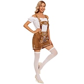 voordelige Lederhosen-Oktoberfest Blouse / overhemd Lederhosen Alpine Hoed Beiers Bavarian Duits Weiden Dames Doek in traditionele stijl