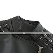 abordables Vestes en simili cuir-Veste en simili cuir pour femme veste de motard automne imperméable coupe-vent manteau hiver fermeture éclair revers vêtements d&#039;extérieur modernes à manches longues vacances causales