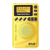 cheap Radios and Clocks-Mini Pocket DAB Digital Radio FM Digital Demodulator Portable MP3 Player with 1.44 Inch LCD Screen Built-in Rechargerable Battery