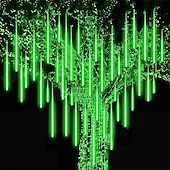 levne Plug String světla-vánoční osvětlení venkovní meteorický déšť světla padající hvězda světla 30cm/50cm/80cm 8 trubic led rampouch sněhová světla dešťová kapka světla na vánoční stromeček halloween dovolená party dekorace