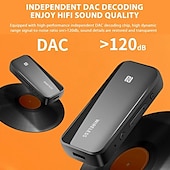 baratos Periféricos para Computador-Colar clipe sem fio bluetooth 5.1 receptor transmissor dois-em-um aux adaptador de áudio do carro mãos-livres t40