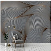 voordelige Behang-cool wallpapers 3d abstracte muurschildering behang muurschildering muurstickers bladeren abstracte schets foto geschikt voor hotel woonkamer slaapkamer art deco