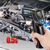 abordables Equipamiento de mediciones, inspecciones y pruebas-1 unidad -50c-550c (-58f-1022f) termómetro infrarrojo digital sin contacto medidor de temperatura de pistola piromete de pantalla lcd (sin batería)