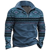 economico Felpe 3D da uomo-Per uomo Tribale Stampe astratte Felpe Felpa Felpa con zip Maglione Manica lunga Felpa Chiusura lampo quarto Giornaliero Classico Informale Stampa 3D Per eventi Per uscire Abbigliamento di strada