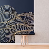 voordelige Behang-cool wallpapers 3d abstracte muurschildering behang muurschildering muurstickers bladeren abstracte schets foto geschikt voor hotel woonkamer slaapkamer art deco