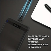 cheap Computer Peripherals-2.5 Inch SATA To USB 3.0 SSD HDD Enclosure Tool Free External Hard Disk Casing Hdd Case Hard Disk CaseOptimized For SSD Support UASP SATA III