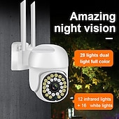 cheap Outdoor IP Network Cameras-Full HD 1080P WiFi IP Camera Wireless Speed Dome PTZ IP66 Waterproof CCTV IR Outdoor Indoor NetCam Monitoring Auto Tracking Full Color Night Vision Security Camera