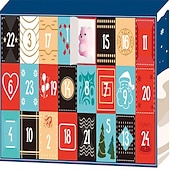 voordelige Adventskalender-Kerst Adventkalender Blinde Doos Kerst dieren set cadeau 24 dagen aftellen naar Kerst Advent kinderblinde doos random voor Kerstcadeaus