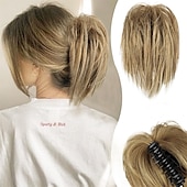 abordables Chignons-chignons Chignon Queue de cheval avec griffe Cheveux Synthétiques Pièce de cheveux Extension des cheveux Droit Soirée Usage quotidien Soirée &amp; Evénement A1 A2 A3