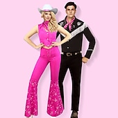 Couples Cowboy Doll Halloween Group Couples Costumes Men's Women's Movie Cosplay Cosplay Costume Party Black Costume Halloween Carnival Masquerade3