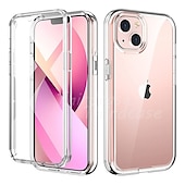 cheap iPhone Cases-Phone Case For iPhone 16 iPhone 15 Pro Max Plus iPhone 14 13 12 11 Pro Max Mini SE X XR XS Max 8 7 Plus Crystal Clear Clear View Window Transparent Full Body Protective Double Sided TPU