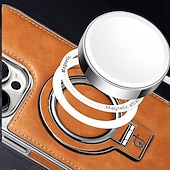 cheap iPhone Cases-Phone Case For iPhone 16 15 14 Pro Max Plus 13 12 Pro Max Back Cover Magnetic Adsorption with Stand Holder Magnetic Full Body Protective Retro TPU PU Leather