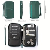 abordables Porte-cartes et étuis-Portefeuille de passeport de voyage porte-passeport familial organisateur de documents de voyage accessoires de voyage sac à documents porte-cartes