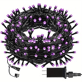 economico Halloween all&#039;Aperto-stringa di luce viola di halloween 8 funzioni per interni ed esterni stringa di luce decorativa di halloween spina di sicurezza a bassa tensione 10 metri 100 luci 20 metri 200 luci 30 metri 300 luci
