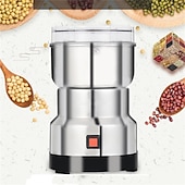 economico Elettrodomestici da cucina-Macinino elettrico per chicchi di caffè, lame in acciaio inossidabile, frullatore per spezie, erbe e noci
