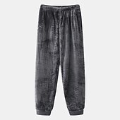 economico Pigiami-Per uomo loungewear Pigiami Set pigiama Top e pantalone del pigiama 2 pezzi Liscio Moda Informale Comoda Interni Giornaliero Flanella Comfort Girocollo Manica lunga Pullover Pantaloni da jogger Vita