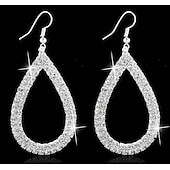 economico Orecchini-Per donna Cristallo Orecchini a goccia Gioiellerie Classico Prezioso Moda Semplice Orecchini Gioielli Argento / Oro Per Matrimonio Feste 1 paio