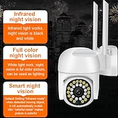cheap Outdoor IP Network Cameras-Full HD 1080P WiFi IP Camera Wireless Speed Dome PTZ IP66 Waterproof CCTV IR Outdoor Indoor NetCam Monitoring Auto Tracking Full Color Night Vision Security Camera