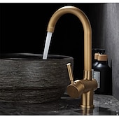 cheap Bathroom Sink Faucets-Bathroom Sink Faucet - Classic Antique Brass Centerset Single Handle One HoleBath Taps
