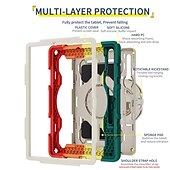 billiga Fodral till Samsung-surfplattor-Tablett Skal fodral Till Samsung Galaxy Tab S9 11 inch S8 Ultra 14.6&#039;&#039; S8 Plus 12.4&#039;&#039; S8 S7 Plus FE S7 11&#039;&#039; A 8.0&quot; A8 A7 Lite Bärbar Handtag Pennhållare Rustning PC Silikon