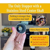 cheap Kitchen Utensils &amp; Gadgets-1pcs Stainless Steel Wine Bottle Corks, Fresh Red Wine Corks, Metal Corks, Champagne Corks