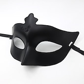 billige Maske-Karnevalsmaske Venetiansk maske Columbina Halvt ansikt Fest Halloween Maskerade Karneval Mardi Gras Enkelt karnevalskostyme