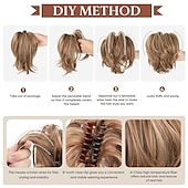 abordables Chignons-chignons Chignon Queue de cheval avec griffe Cheveux Synthétiques Pièce de cheveux Extension des cheveux Bouclé Soirée Usage quotidien Soirée &amp; Evénement A1 A2 A4