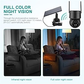 economico Videocamere di sorveglianza per esterni-ricarica solare impermeabile telecamera di sorveglianza di sicurezza IP esterna senza fili wifi telecamera ptz speed dome cctv visione notturna a colori rilevamento del movimento batterie di grandi