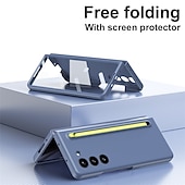 cheap Samsung Cases-Phone Case For Samsung Galaxy Z Fold 6 Z Fold 5 Z Fold 4 Z Fold 3 Back Cover with Screen Protector Pencil Holder Full Body Protective PC
