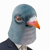 お買い得  ハロウィン 2024-動物緑の魚ヘッドカバーオランウータン馬頭象オンドリヘッドカバー豚頭ヒョウトラキツネマスクラテックスコスプレ用