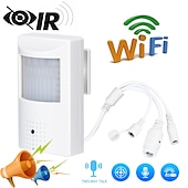 abordables Caméras IP d&#039;intérieur-Caméra IP audio infrarouge de style PIR cachée avec trou d&#039;épingle wifi avec interphone vocal bidirectionnel audio hikvision nvr 4k 8mp imx415 5mp 2mp