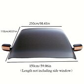 ieftine Articole vii în aer liber-husa de parbriz imbunatatita parasolar cu magnet rezistent la apa, rezistenta la zapada, capac de protectie solara pentru geam din fata masinii cu banda reflectorizanta si centura de fixare rezistenta la vant