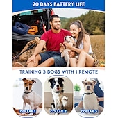 preiswerte Hundetraining-vibrierendes Hundehalsband ohne Erschütterungen, 3300 Fuß Reichweite, mit Fernbedienung, IPX7, wasserdichtes elektrisches Hundehalsband ohne Erschütterungen/Zacken, für 5–120 Pfund, alle Rassen