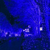 お買い得  プラグイン式電源-LEDネットストリングライトip656mx4m 3mx2mLedフレキシブルネットフェアリーストリングライト880led200ledメッシュストリングライトガーデンヤード用カラフルな装飾euusukプラグac110v220v 230v