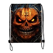 cheap Graphic Print Bags-Men&#039;s Boys Backpack 3D Print Mini Backpack Drawstring Bag Outdoor Halloween Character Polyester Large Capacity Lightweight Durable Print Red