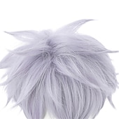cheap Anime Wigs-Purple Cosplay Party Wigs Halloween Wigs