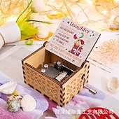preiswerte Event &amp; Party Supplies-entzückende, antik geschnitzte, handgekurbelte Spieluhr aus Holz – perfektes Weihnachtsgeschenk für Kinder, Mama, Papa, Freunde und mehr!