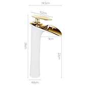 cheap Classical-Bathroom Sink Faucet - Waterfall Electroplated / Painted Finishes Centerset Single Handle One HoleBath Taps