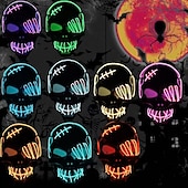 olcso Halloween kellékvilágítás-halloween izzó maszk led világít csontváz kalóz maszk halloween maszk fesztiválra cosplay halloween kellékek karneváli ajándékok