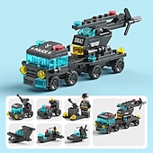 economico oggetti di scena per cabine fotografiche-auto da assemblaggio modulari di piccole particelle bancarelle per ragazzi giocattoli puzzle per bambini veicolo tanspolizia