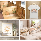 halpa Alennus $30:een-9kpl auringonkukkia maalaussabloit uudelleenkäytettävät stensiilit seinäkaavaimet tee itse askartelu stensiilit (kukkateema)