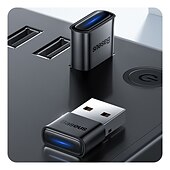 cheap Computer Peripherals-Baseus USB Bluetooth Adapter Dongle Adaptador Bluetooth 5.1 for PC Laptop Wireless Speaker Audio Receiver USB Transmitter