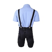 preiswerte Männer-Oktoberfest Lederhosen Hemd Bayerisch Bayerisch Deutsch Wiesn Herren Stoff im traditionellen Stil Bluse Shorts Hut