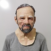 billiga Halloweenmask och rekvisita-halloween mask realistisk gammal man mask läskig mänsklig latex mask, skrämmande skrynkla mask halloween cosplay kostym mask fest rekvisita