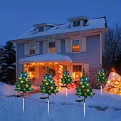 economico Luci di Natale-Set Di Luci Solari Per L&#039;albero Di Natale Decorazione Esterna Cortile Con Giardino Corridoio Luce Solare Per L&#039;albero Di Natale Del Prato Luce Per L&#039;atmosfera Della Festa Delle Feste