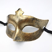 billige Maske-Karnevalsmaske Venetiansk maske Columbina Halvt ansikt Fest Halloween Maskerade Karneval Mardi Gras Enkelt karnevalskostyme