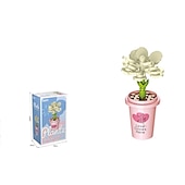 cheap Building Toys-Meat building block flower blind box simulation flower potted tabletop decoration assembly boutique toy gift prize