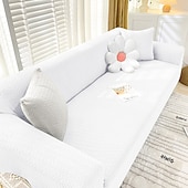 baratos Cobertura de Sofa-capa de almofada de assento de sofá elástico bordô sofá poltrona sofá sofá sofá assento cinza liso sólido macio durável lavável